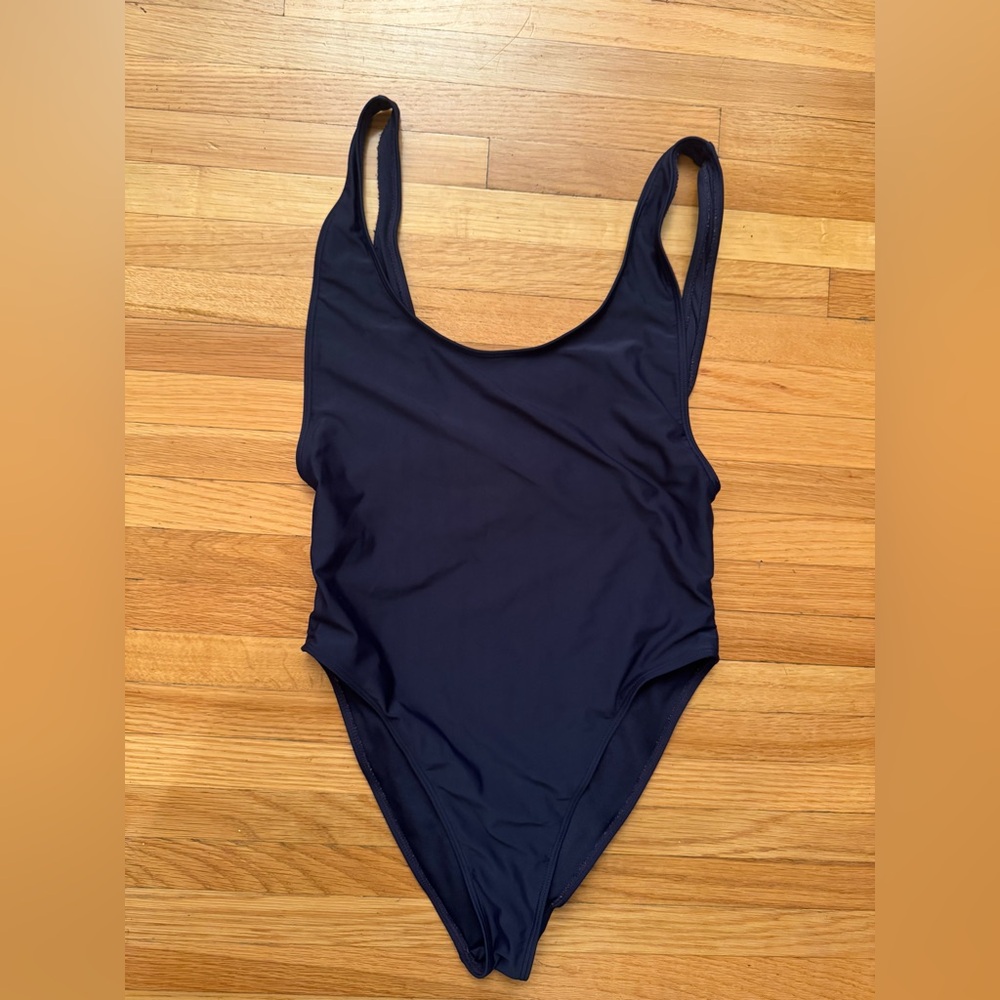 Navy Blue One-Piece Swimsuit Size S